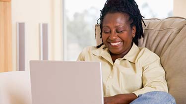 Woman at computer